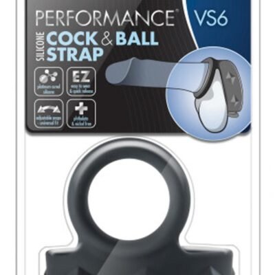 Performance VS6 Silicone Cock & Ball Strap - Black