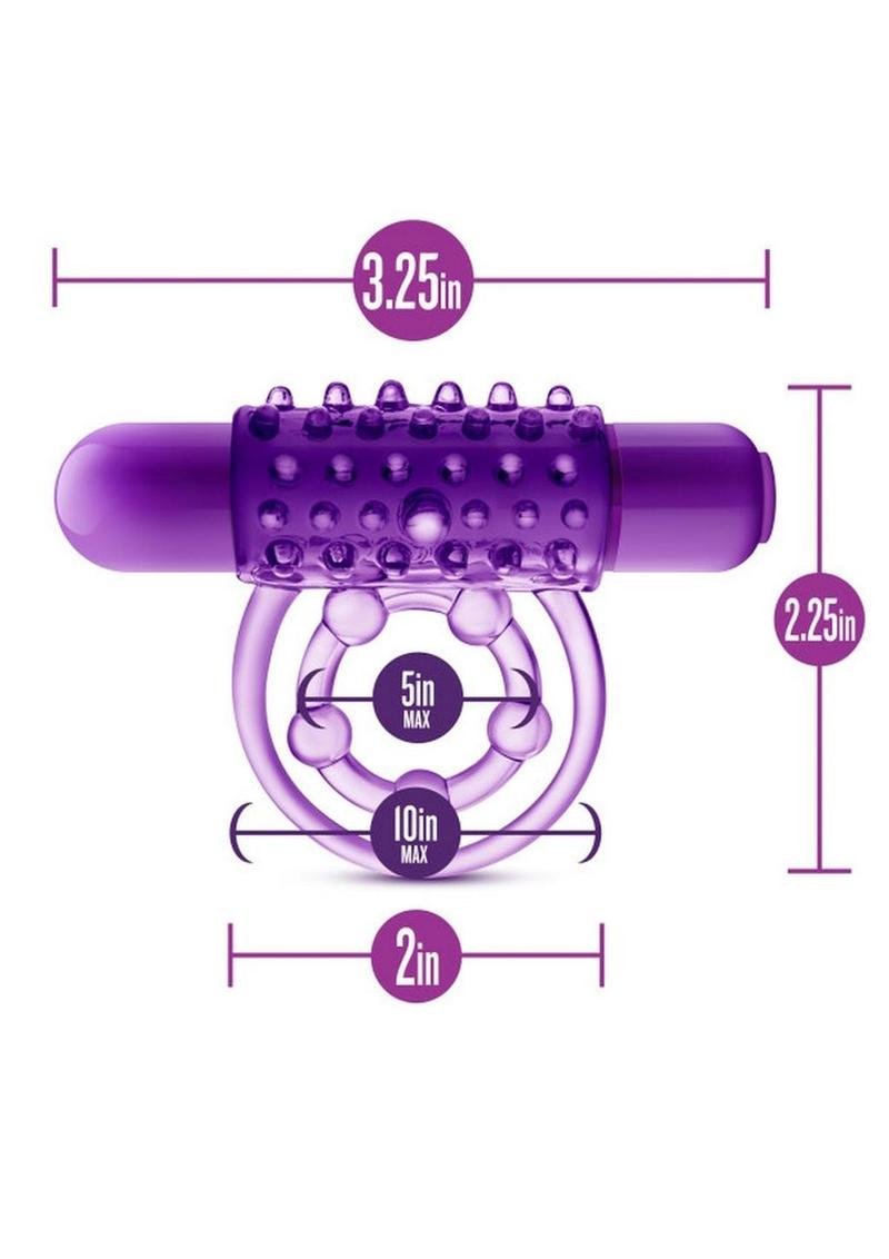 Play with Me The Player Vibrating Double Cock Ring - Purple - Imagen 2