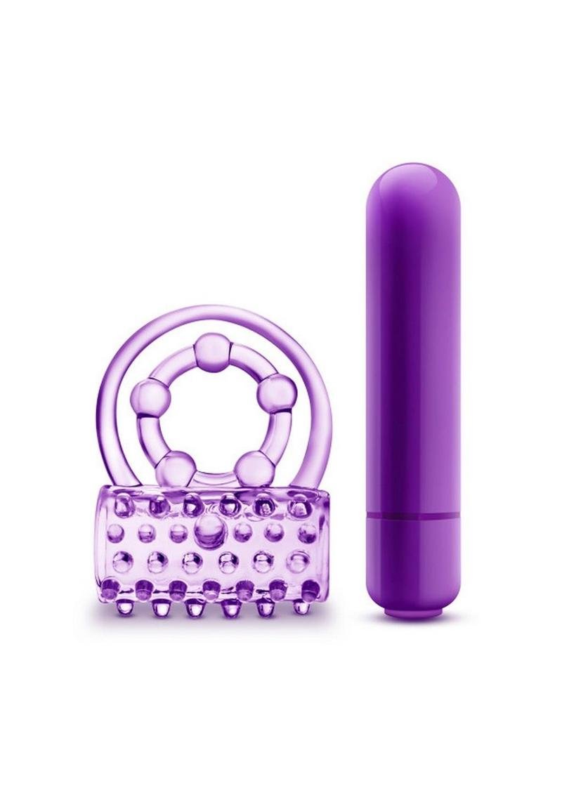 Play with Me The Player Vibrating Double Cock Ring - Purple - Imagen 3
