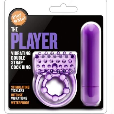 Play with Me The Player Vibrating Double Cock Ring - Purple