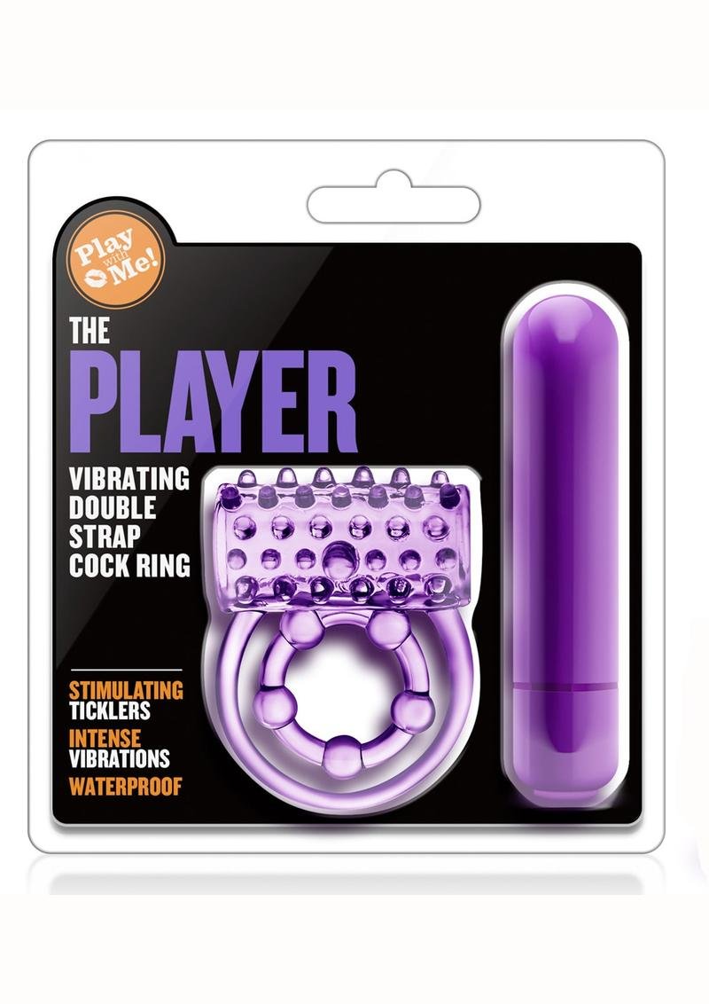 Play with Me The Player Vibrating Double Cock Ring - Purple