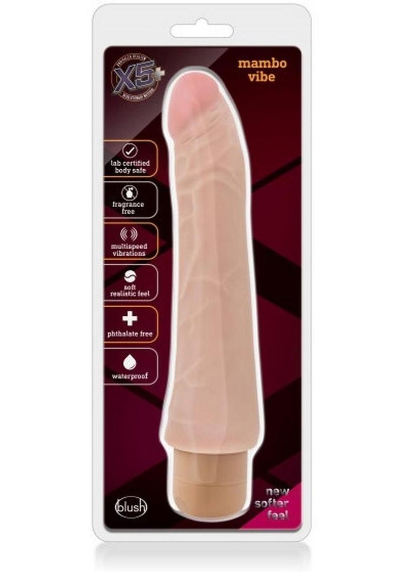 Vibrador Blush Novelties - X5 Plus Mambo Vibe Vibrating Dildo 8in - Vanilla