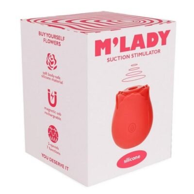 M’Lady Rose Silicone Recargable Clitoral suction Estimulador - Red