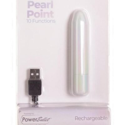 PowerBullet Pearl Point Recargable Bullet - Pearlescent White