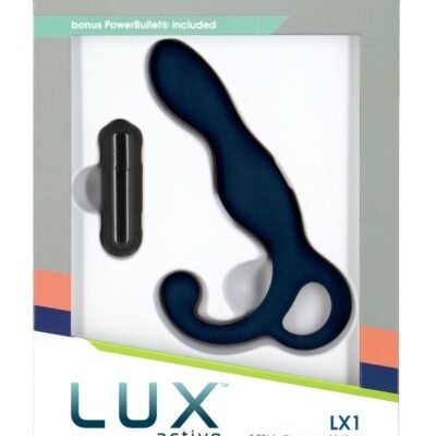 LUX Active LX1 Rechargeable Silicone Anal Trainer with Bullet - Navy