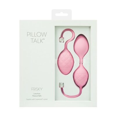 Pillow Talk Luxurious Pleasure Balls Silicone Kegel Balls- Pink.