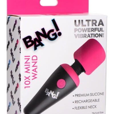 Bang! 10X Vibrating Mini Rechargeable Wand Massager - Pink
