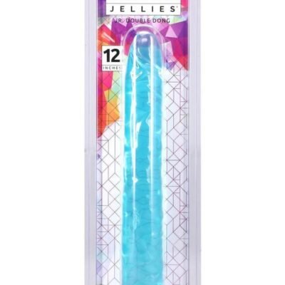 Crystal Jellies Jr. Dildo doble 12in - Teal