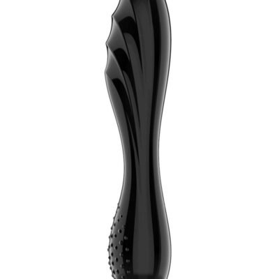 Dazzling Crystal 1 Glass Dildo - Black