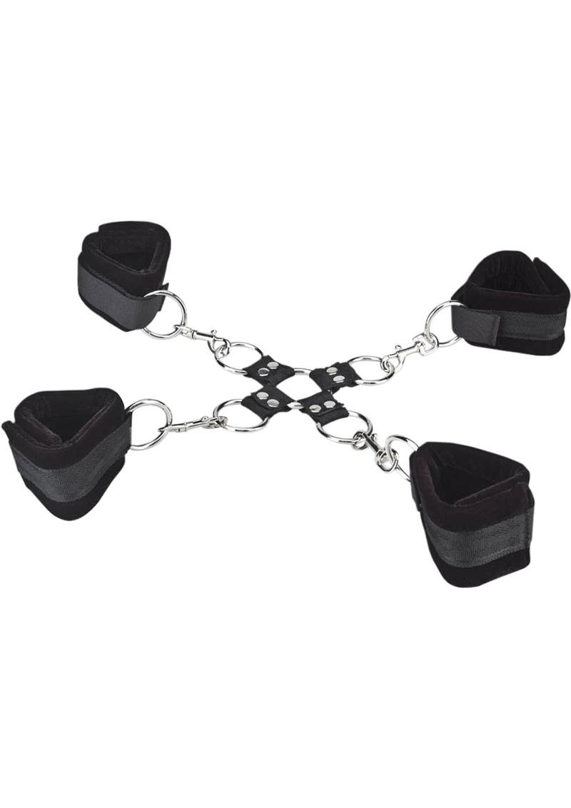 Juguete íntimo Electric Novelties - Lux Fetish Hogtie Set (5 piece set) - Black - Imagen 2