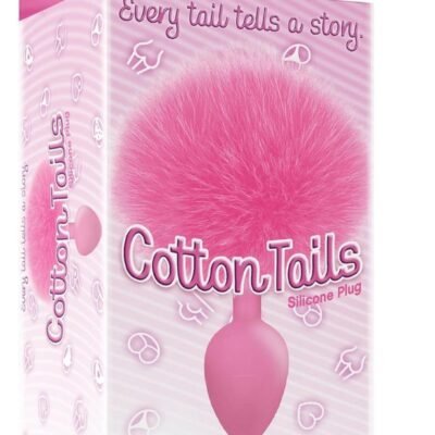 Plug anal Icon Brands - The 9's - Cottontails Silicone Bunny Tail Butt Plug - Pink