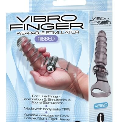 Juguete íntimo Icon Brands - The 9's - VibroFinger Massager - Grey
