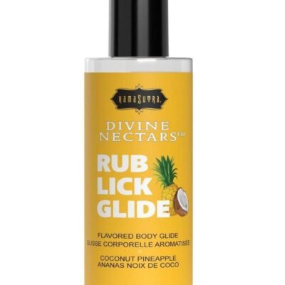 Kama Sutra Divine Nectars Water Based Flavored Body Glide Lubricante 5oz - Coconut Pineapple