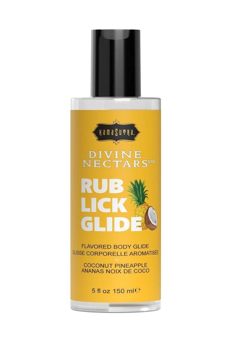 Kama Sutra Divine Nectars Water Based Flavored Body Glide Lubricante 5oz - Coconut Pineapple