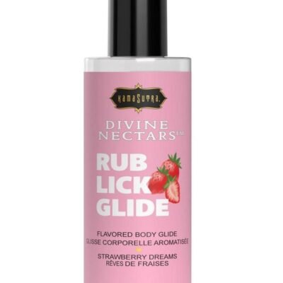 Kama Sutra Divine Nectars Water Based Flavored Body Glide Lubricante 5oz - Strawberry Dreams