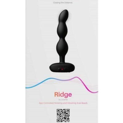 Ridge Rechargeable Silicone App Control Rotating esferas anales - Black