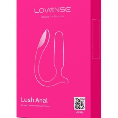 Lush Rechargeable App Compatible Silicone Vibrating Light Up Plug anal - Pink