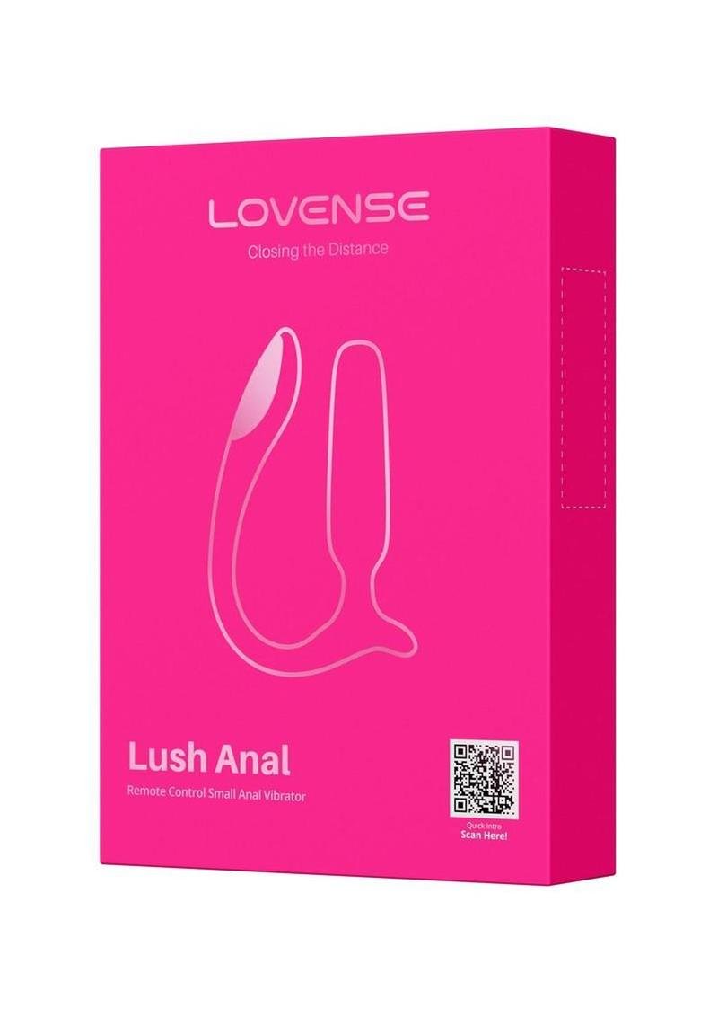 Lush Rechargeable App Compatible Silicone Vibrating Light Up Plug anal - Pink
