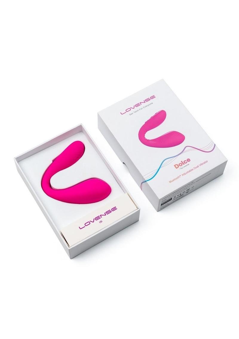 Dolce App Compatible Silicone Rechargeable Dual Vibrador - Pink - Imagen 3
