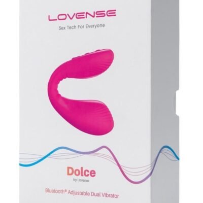 Dolce App Compatible Silicone Rechargeable Dual Vibrador - Pink