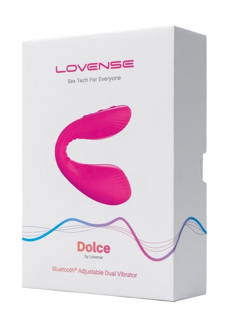 Dolce App Compatible Silicone Rechargeable Dual Vibrador - Pink
