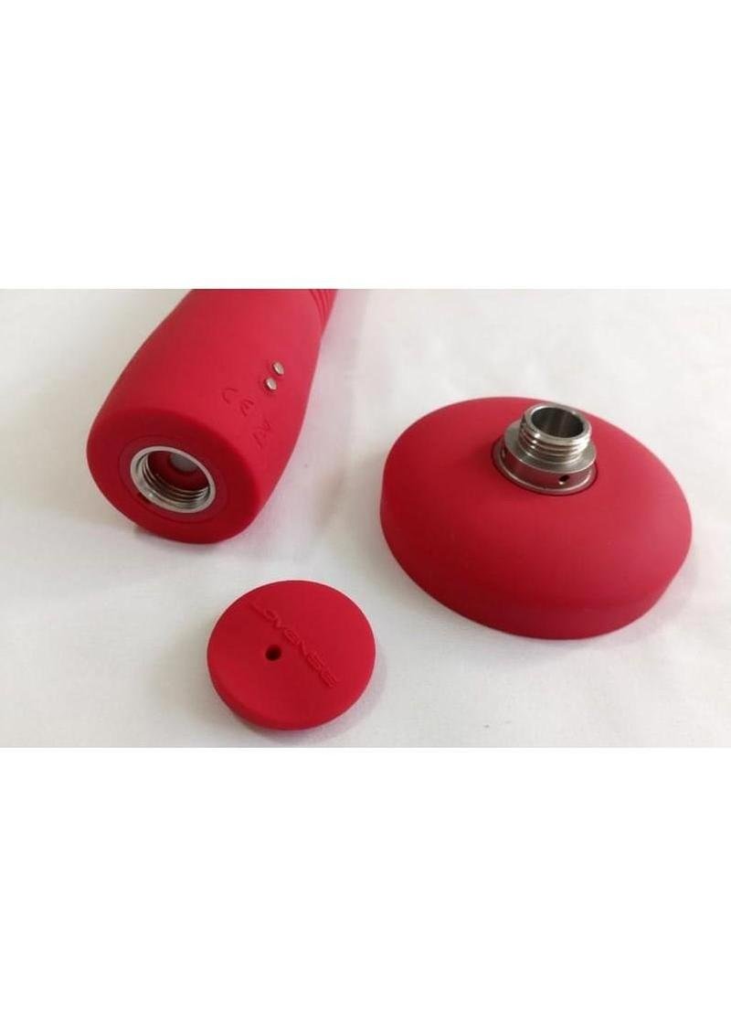 Gravity Remote App Thrusting Rechargeable Silicone Vibrador - Red - Imagen 3
