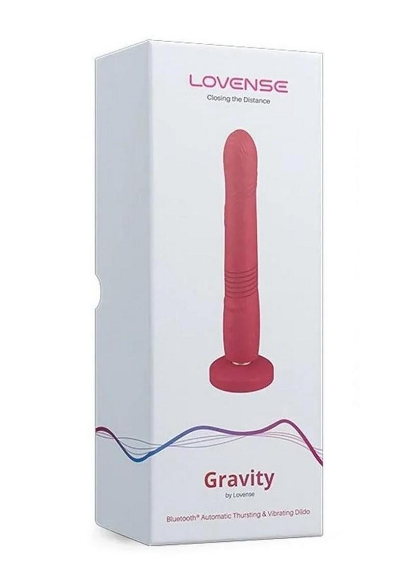 Gravity Remote App Thrusting Rechargeable Silicone Vibrador - Red