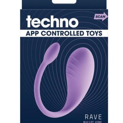 Techno Rave Rechargeable Silicone App Compatible Vibrador - Lavender