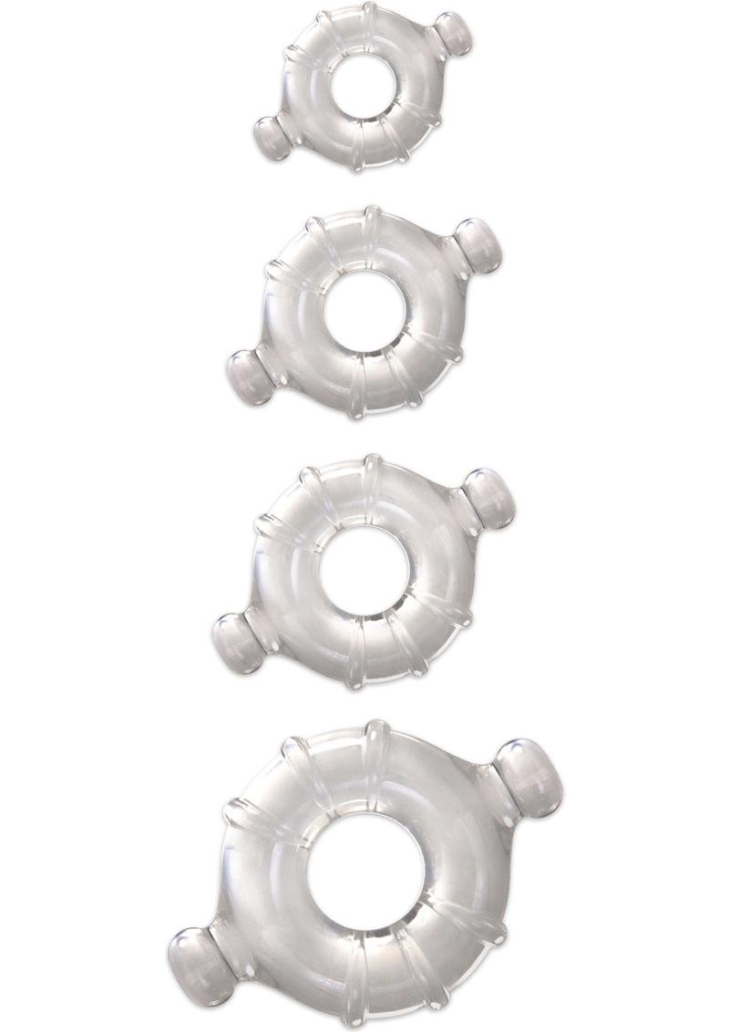 Renegade Vitality Cock Ring Kit (4 Per Set) - Clear - Imagen 2