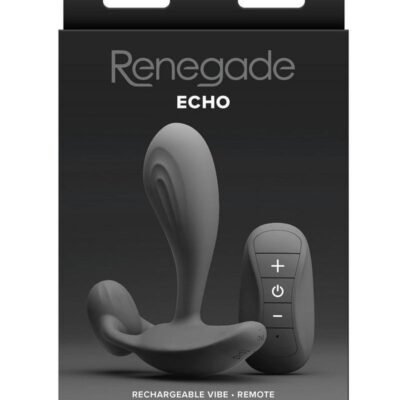 Renegade Echo Rechargeable Silicone Estimulador de próstata con control remoto - Black