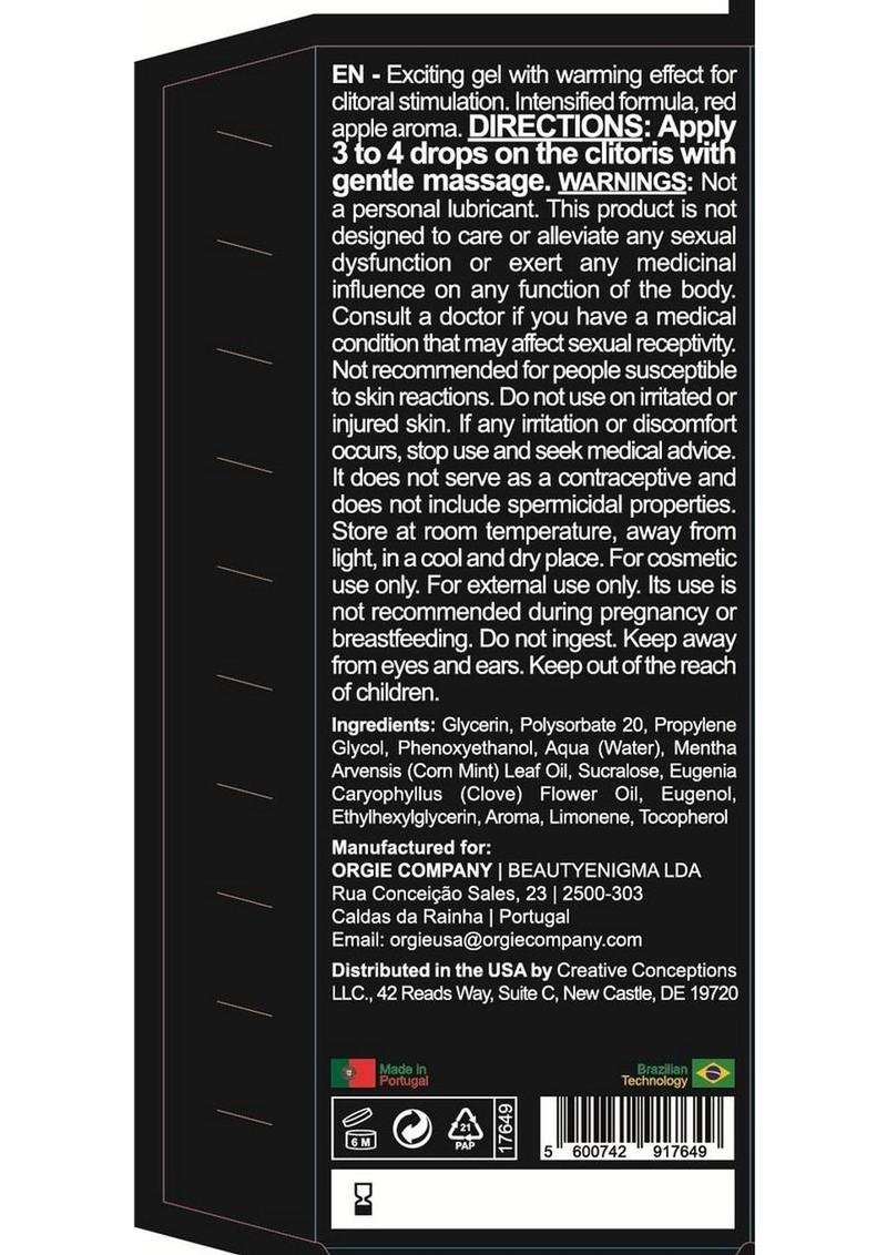 Orgasmic Drops 1 fl oz - Intense - Red Apple - Imagen 3
