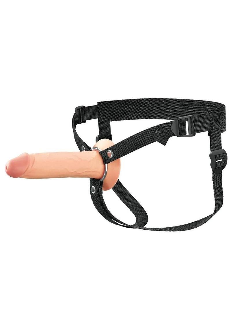 Arnés strap-on Pipedream Products - Fantasy X-Tensions Elite Silicone Dual Density Hollow Strap-On 7in - Vanilla - Imagen 2