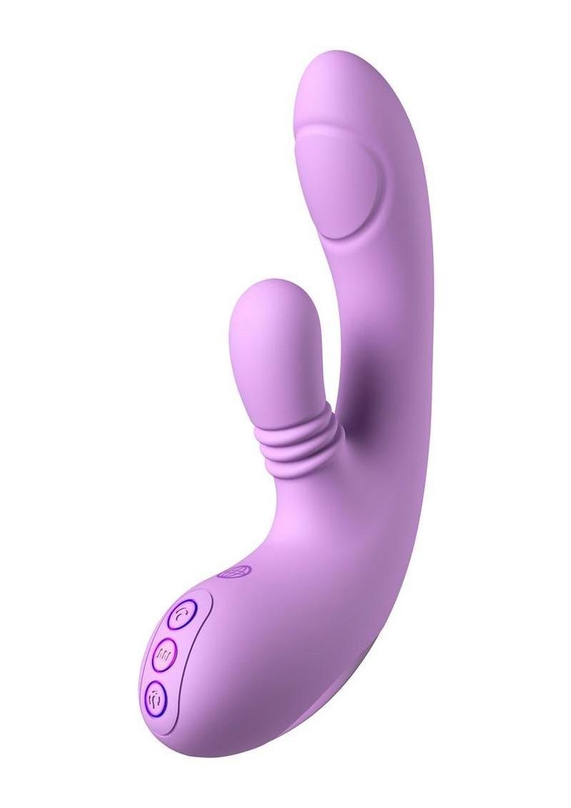 Vibrador Pipedream Products - Fantasy for Her IntiMotion Flutter Pro Rechargeable Silicone Rabbit Vibrator with Clitoral Stimulator - Purple - Imagen 2