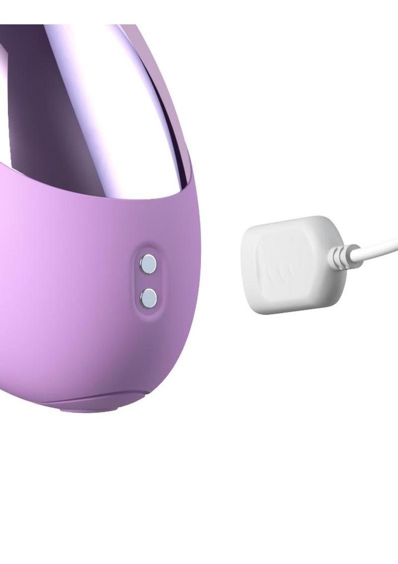Vibrador Pipedream Products - Fantasy for Her IntiMotion Flutter Pro Rechargeable Silicone Rabbit Vibrator with Clitoral Stimulator - Purple - Imagen 3
