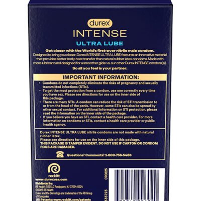 Durex Intense Ultra Lube Condoms - Box of 24