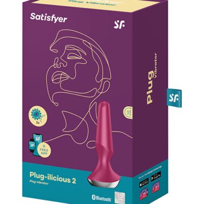 Satisfyer Plug-Ilicious 2 Silicone Vibrating Anal Plug - Berry.