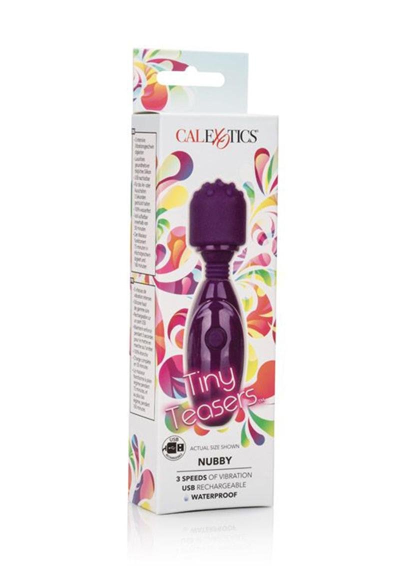 Vibrador CalExotics - Tiny Teasers Nubby USB Rechargeable Mini Vibrator Silicone Textured Head Waterproof - Purple