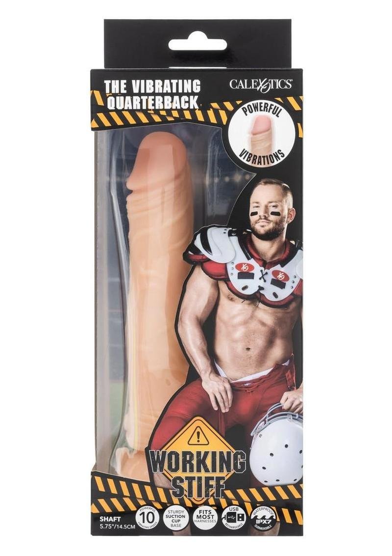 Vibrador CalExotics - Working Stiff The Vibrating Quarterback Rechargeable Dildo - Vanilla