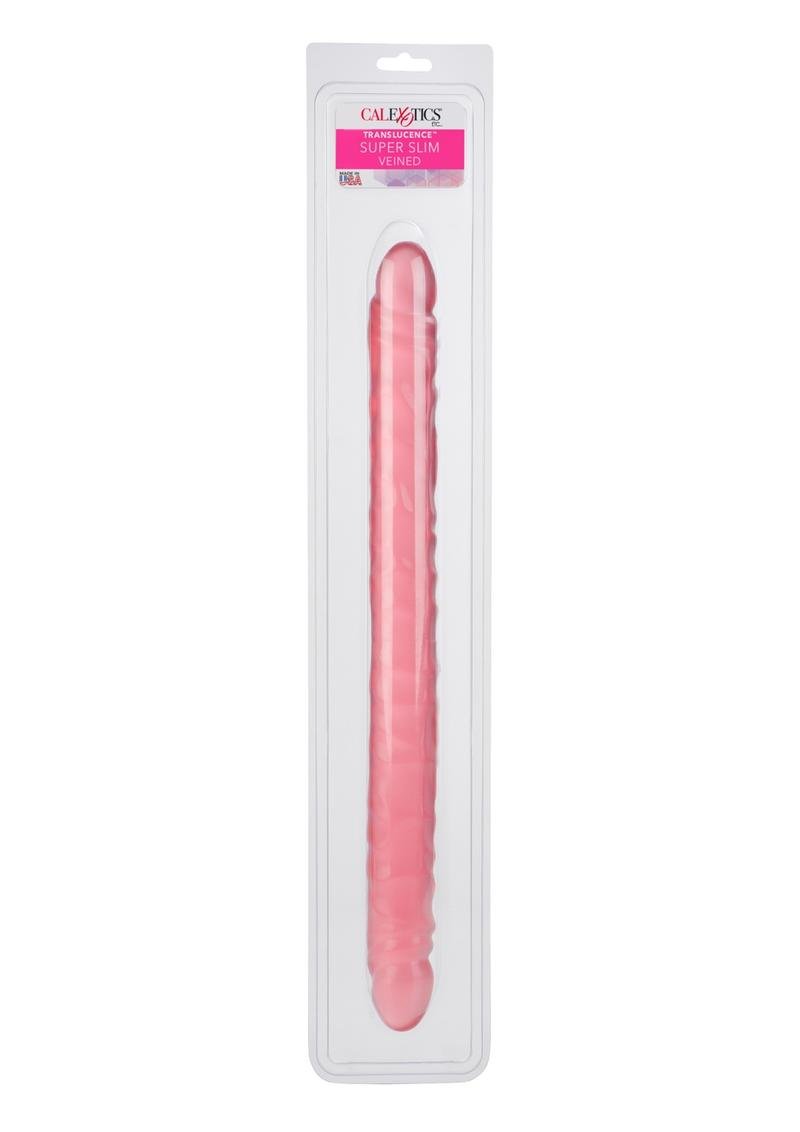 Dildo CalExotics - Translucence Viened Super Slim Dildo 17.5in - Pink