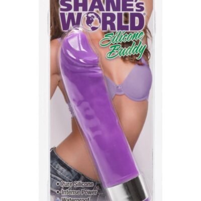 Juguete íntimo CalExotics - Shane's World Silicone Buddy Waterproof 4.5in - Purple
