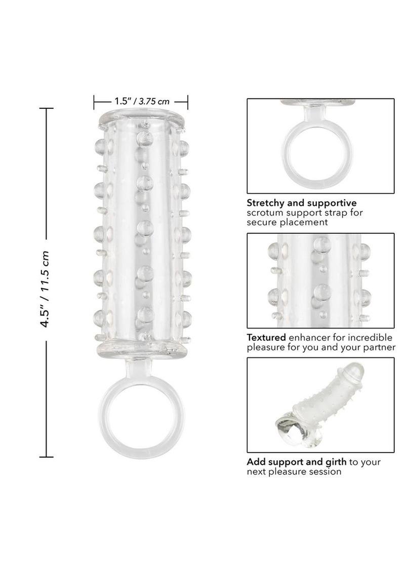 Funda / alargador peneano CalExotics - Sensation Enhancer Penis Sleeve with Scrotum Support - Clear - Imagen 2