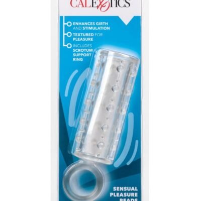 Funda / alargador peneano CalExotics - Sensation Enhancer Penis Sleeve with Scrotum Support - Clear
