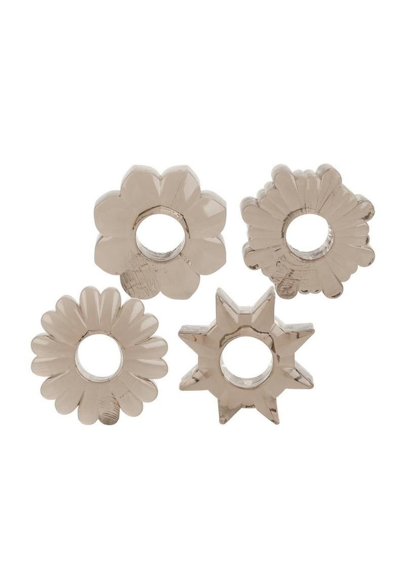 Basic Essentials Super Stretchy Enhancer Cock Rings - Smoke - Imagen 2