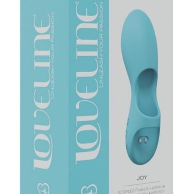 LoveLine Joy Rechargeable Silicone Finger Vibrador - Blue
