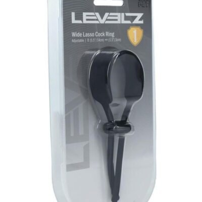 Levelz Wide Adjustable Silicone Lasso Cock Ring - 5mm - Black