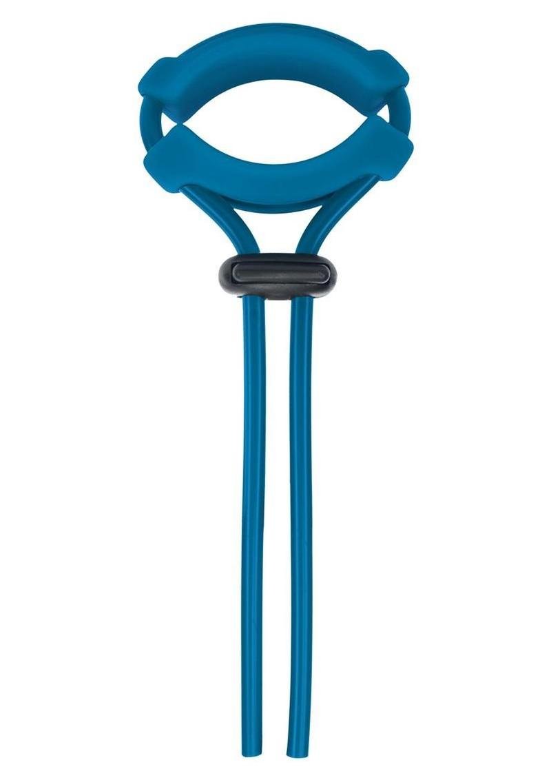 Levelz Detachable Silicone Lasso Cock Ring - 5mm - Teal - Imagen 2