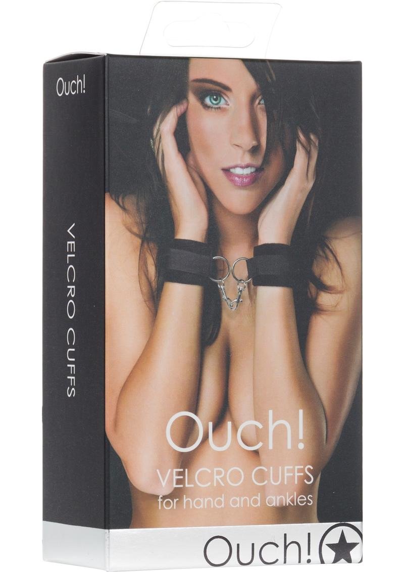 Ouch! Velcro esposas para manos y tobillos - Black