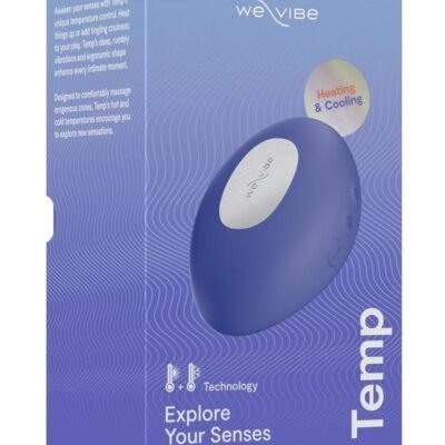 We-Vibe Temp Heating and Cooling Rechargeable Silicone Lay-on Vibrador - Lavender Blue