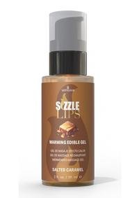 Sizzle Lips Warming Gel comestible Salted Caramel 2oz