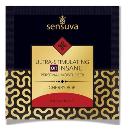 Sensuva Ultra Stimulating On Insane Cherry Pop Flavored Hybrid Lubricante .2oz